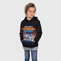 Толстовка-худи детская Minecraft Dungeons, цвет: 3D-меланж — фото 2
