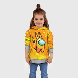 Толстовка-худи детская AMONG US - Pikachu, цвет: 3D-меланж — фото 2