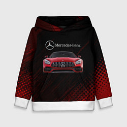 Толстовка-худи детская Mercedes Benz AMG, цвет: 3D-белый