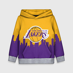 Толстовка-худи детская LOS ANGELES LAKERS, цвет: 3D-меланж