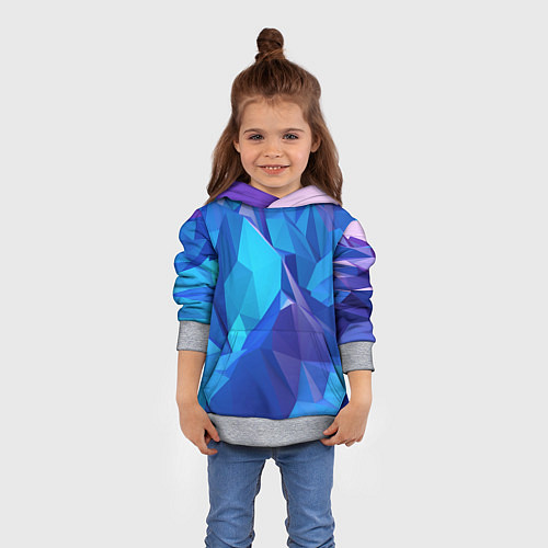 Детская толстовка NEON CRYSTALLS / 3D-Меланж – фото 4