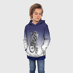 Толстовка-худи детская BMX, цвет: 3D-синий — фото 2