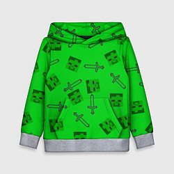 Толстовка-худи детская Minecraft, цвет: 3D-меланж