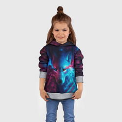 Толстовка-худи детская ЗВЕЗДНЫЙ ВОЛК, цвет: 3D-меланж — фото 2