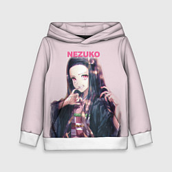 Толстовка-худи детская Nezuko, цвет: 3D-белый