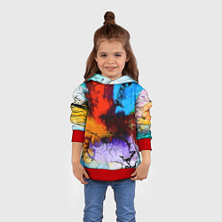 Толстовка-худи детская Импрессия, цвет: 3D-красный — фото 2