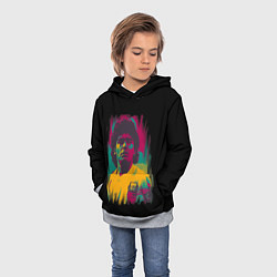 Толстовка-худи детская Diego Maradona, цвет: 3D-меланж — фото 2