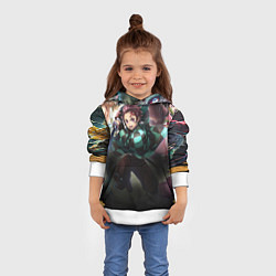 Толстовка-худи детская КЛИНОК РАССЕКАЮЩИЙ ДЕМОНОВ, цвет: 3D-белый — фото 2