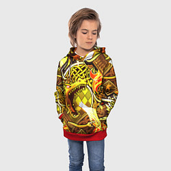 Толстовка-худи детская CS GO DRAGON LORE, цвет: 3D-красный — фото 2