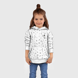 Толстовка-худи детская Астронавт и одуванчики, цвет: 3D-белый — фото 2