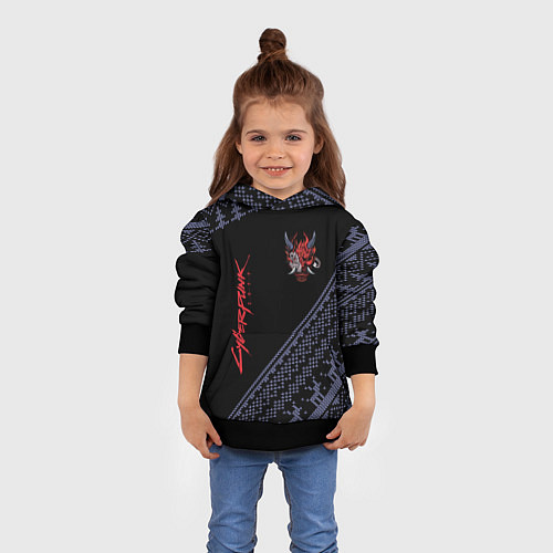 Детская толстовка CYBERPUNK 2077 - Новый Год / 3D-Черный – фото 4