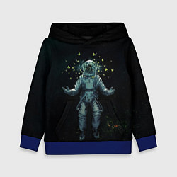 Толстовка-худи детская Космонавт, цвет: 3D-синий