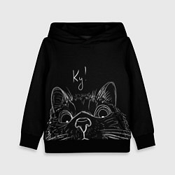 Толстовка-худи детская Говорящий кот, цвет: 3D-черный
