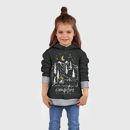 Детская толстовка Костер / 3D-Меланж – фото 4