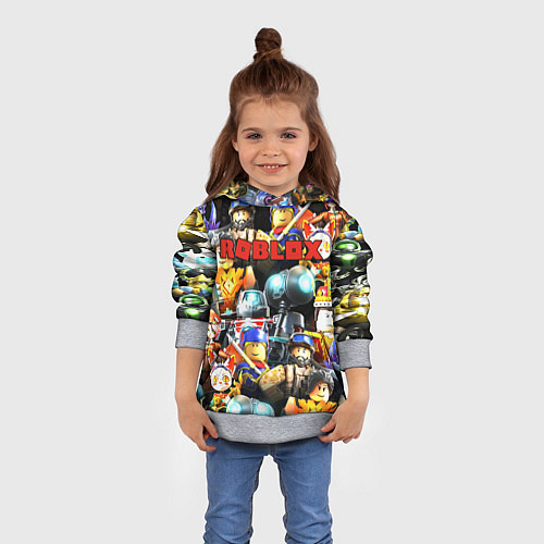 Детская толстовка ROBLOX / 3D-Меланж – фото 4