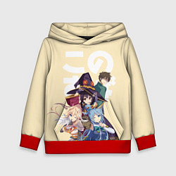 Толстовка-худи детская KonoSuba, цвет: 3D-красный