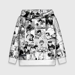 Толстовка-худи детская Haikyu, цвет: 3D-белый