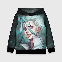 Толстовка-худи детская Доктор Стоун, цвет: 3D-черный