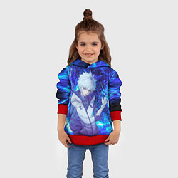 Толстовка-худи детская Киллуа Золдик, цвет: 3D-красный — фото 2