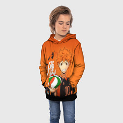 Толстовка-худи детская ВОЛЕЙБОЛ!! HAIKYUU!!, цвет: 3D-черный — фото 2