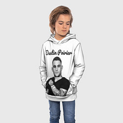 Толстовка-худи детская Dustin Poirier, цвет: 3D-белый — фото 2