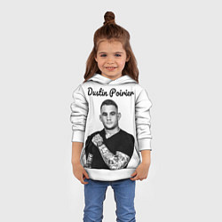 Толстовка-худи детская Dustin Poirier, цвет: 3D-белый — фото 2