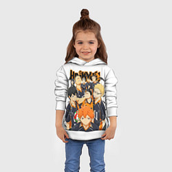Толстовка-худи детская ВОЛЕЙБОЛ!! HAIKYUU!!, цвет: 3D-белый — фото 2