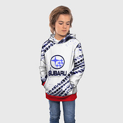 Толстовка-худи детская SUBARU, цвет: 3D-красный — фото 2