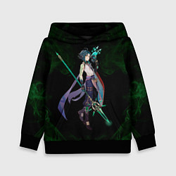 Толстовка-худи детская Genshin Impact - Xiao, цвет: 3D-черный