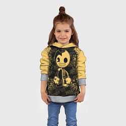 Толстовка-худи детская Bendy And The Ink Machine краска, цвет: 3D-меланж — фото 2