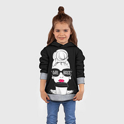 Толстовка-худи детская Girl Boss, цвет: 3D-меланж — фото 2