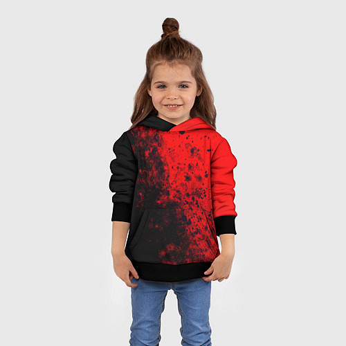 Детская толстовка Пятна Крови / 3D-Черный – фото 4