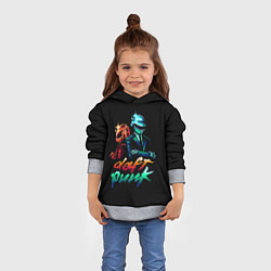 Толстовка-худи детская Daft Punk, цвет: 3D-меланж — фото 2