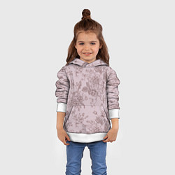 Толстовка-худи детская Розы с пионами, цвет: 3D-белый — фото 2