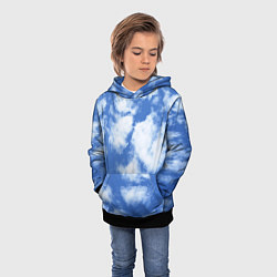Толстовка-худи детская ОБЛАКА, цвет: 3D-черный — фото 2