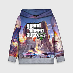 Толстовка-худи детская ЭКШЕН Grand Theft Auto V, цвет: 3D-меланж