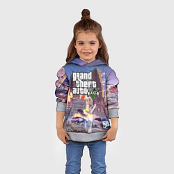 Толстовка-худи детская ЭКШЕН Grand Theft Auto V, цвет: 3D-меланж — фото 2