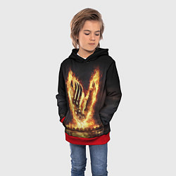 Толстовка-худи детская ВИКИНГИ VIKINGS V, цвет: 3D-красный — фото 2