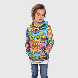 Толстовка-худи детская Year baby Pop art print, цвет: 3D-белый — фото 2