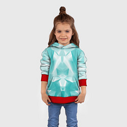 Толстовка-худи детская Геометрическая Абстракция, цвет: 3D-красный — фото 2