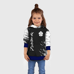 Толстовка-худи детская Черный клевер, цвет: 3D-синий — фото 2