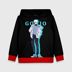 Толстовка-худи детская Годжо Сатору Магическая битва, цвет: 3D-красный