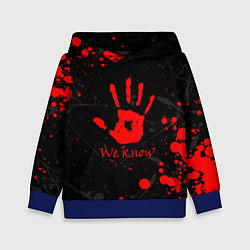 Толстовка-худи детская WE KNOW TES, цвет: 3D-синий