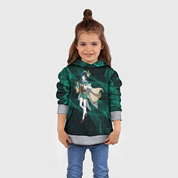 Толстовка-худи детская Genshin Impact - Venti, цвет: 3D-меланж — фото 2