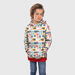 Толстовка-худи детская Рок, цвет: 3D-красный — фото 2