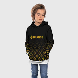 Толстовка-худи детская BINANCE БИНАНС БИРЖА, цвет: 3D-белый — фото 2