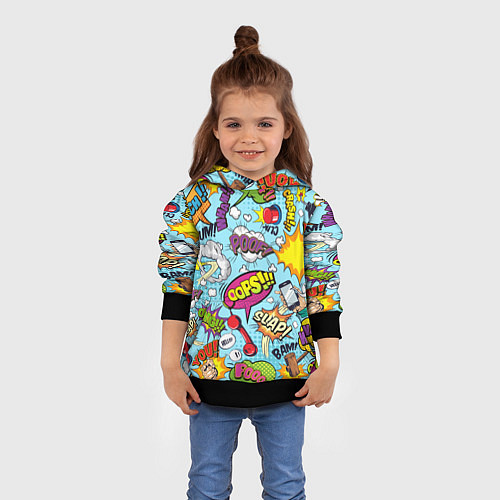 Детская толстовка Комиксы / 3D-Черный – фото 4