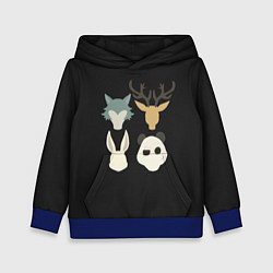 Детская толстовка Выдающиеся звери Минимализм