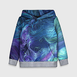 Толстовка-худи детская Абстракция, цвет: 3D-меланж