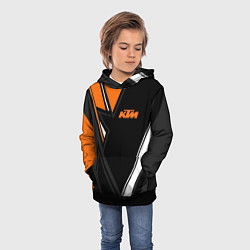 Толстовка-худи детская KTM КТМ, цвет: 3D-черный — фото 2